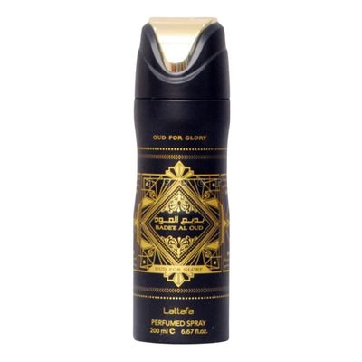Lattafa Badee Al Oud Perfumed Deodorant Spray, 6.7 Ounce