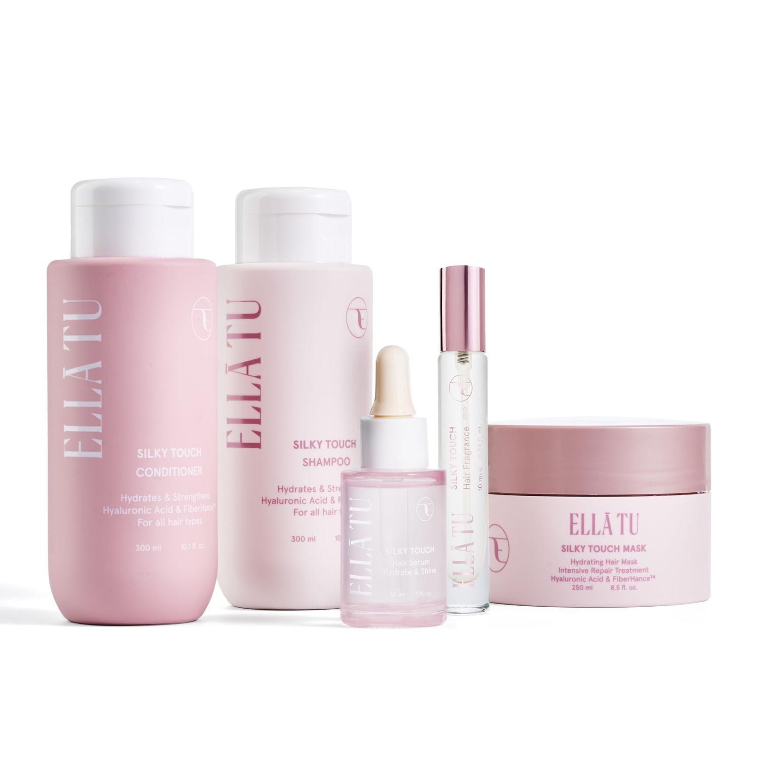 Ellatu Goddess Hair Kit - Complete Routine for All Hair Types - Includes Shampoo, Conditioner, Mask, Serum, Fragrance - Hydrating, Nourishing, Strengthening Formula