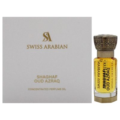 Swiss Arabian Shaghaf Oud Azraq - Luxurious Concentrated Perfume Oil - Long Lasting Artisan Perfume with Notes of Honey, Amber, and Leather - 0.4 oz