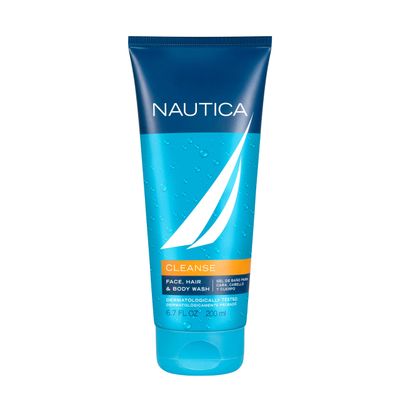 Nautica Grooming Cleanse Shower Gel 6.7 fl oz (Pack of 1), Notes of Grapefruit, Lavender, and Wood, Men&#39;s Fragrance, Long Lasting, Everyday Fragrance