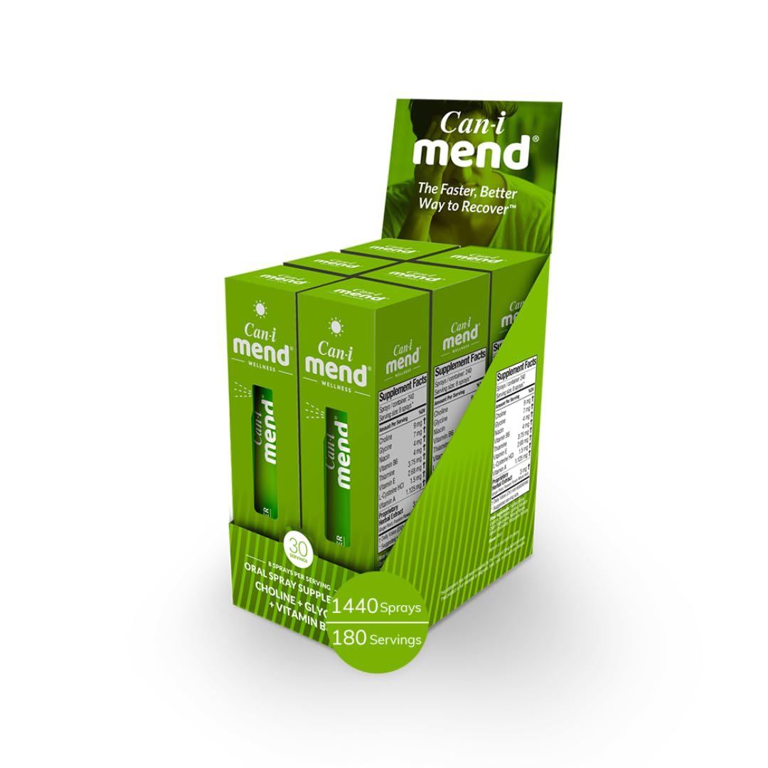 Cani Brands Feel Amazing Post Party Relief 6 Pack - 180 Servings Fast Acting Oral Spray Natural Liver Support Multi Vitamins A, E, B6 Immune Support After Drink Remedy Can I Mend