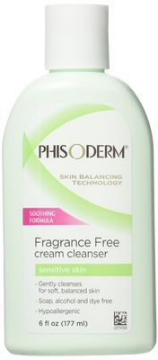 Phisoderm Fragrance Free Cream Cleanser for Sensitive Skin 6 oz
