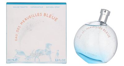 Hermes Eau Des Merveilles Bleue Eau De Toilette Spray 3.3 Fl Oz
