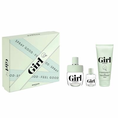 ROCHAS GIRL, EDT SPRAY 3.4 OZ SHOWER GEL 3.4 OZ EDT SPRAY 0.15 OZ MINI