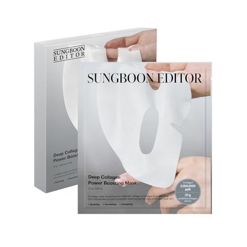 SUNGBOON EDITOR Deep Collagen Overnight mask 37gx4ea Original Hydrating Collagen Face Mask Real Collagen 2,160,000PPB for Elasticity TikTok Trend Items Korean Skin Care
