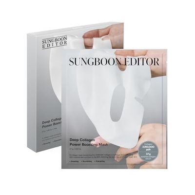 SUNGBOON EDITOR Deep Collagen Overnight mask 37gx4ea Original Hydrating Collagen Face Mask Real Collagen 2,160,000PPB for Elasticity TikTok Trend Items Korean Skin Care