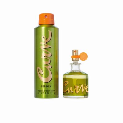 Curve Men's Cologne Fragrance Set, Deodorant Body Spray Cologne Spray, Casual Day or Night Scent, Spicy Wood Magnetic Scent, 2 Piece Set