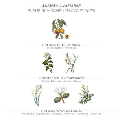 Panier des Sens - Jasmine Eau de Toilette 1.7 Floz - Enveloping Floral Fragrance - Daily Light Perfume for Women - Parfum Crafted in Grasse, France - Elegant Packaging Perfect Gifts for Her