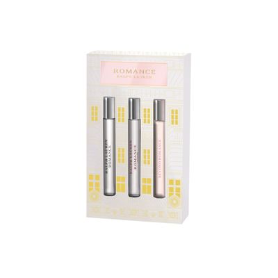 RALPH LAUREN FRAGRANCES Romance Discovery Perfume Set - 3-Piece Travel Size Set - Floral Scented Fragrance with Rose, Sandalwood, Vanilla Jasmine Notes - 0.3 Fl Oz Each