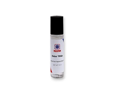 RIZMA Amber White Uncut Alcohol-Free Fragrance body oil for Men women- Travel Size 10ml Roll On (Our impression of Amber White Fragrance type)