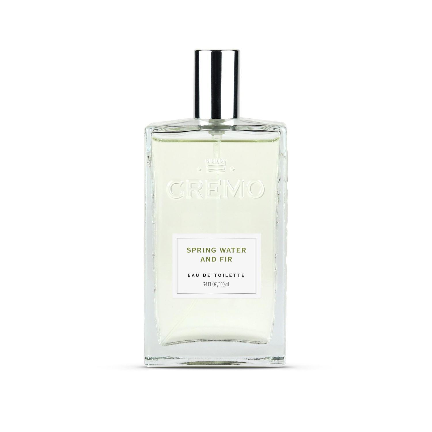 Cremo Spring Water Fir Cologne Spray, A Refreshing, Clean Scent with Notes of Spring Water, Cool Moss and Balsam Fir, 3.4 Fl Oz