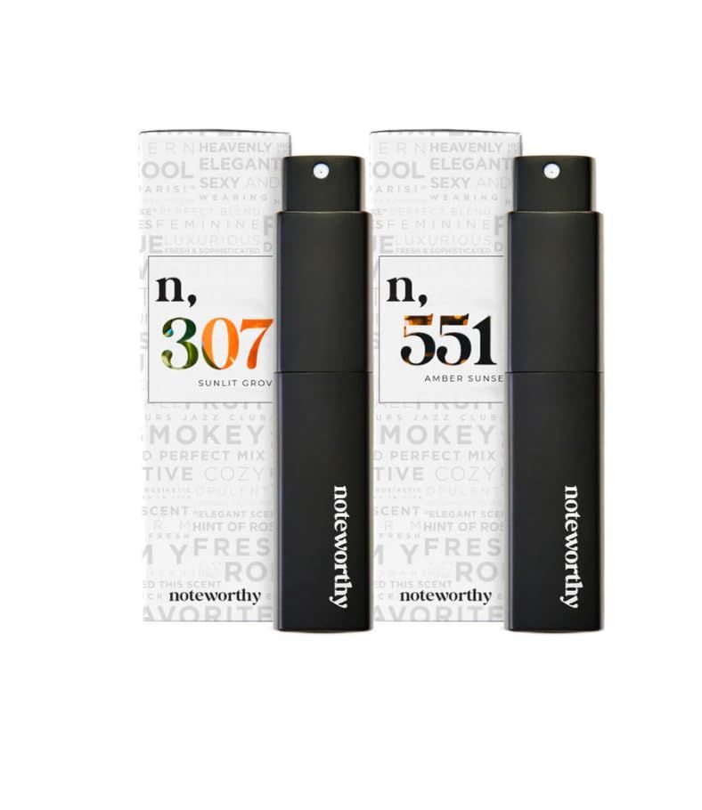 Noteworthy Signature Duo Travel Spray Bundle - Two-Piece Fragrance Set for Men Women, Long-Lasting Perfume, TSA-Approved, Perfect for Travel Gift Giving