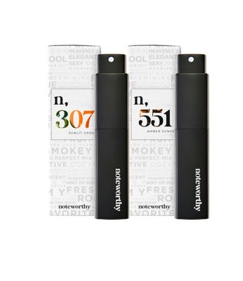 Noteworthy Signature Duo Travel Spray Bundle - Two-Piece Fragrance Set for Men Women, Long-Lasting Perfume, TSA-Approved, Perfect for Travel Gift Giving