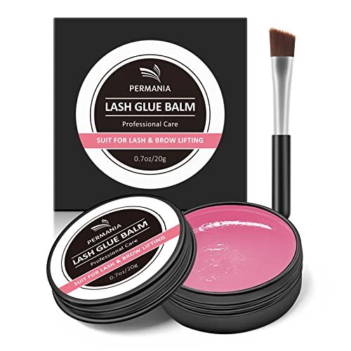 PERMANIA Lash Lift Rod Adhesive, New Brow Lamination Glue Balm, Soft Fragrance Strong Viscosity and Water Solubility for Lash Perm Kit (Peach)