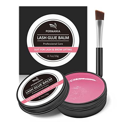 PERMANIA Lash Lift Rod Adhesive, New Brow Lamination Glue Balm, Soft Fragrance Strong Viscosity and Water Solubility for Lash Perm Kit (Peach)