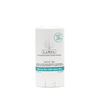 SPF 50 Mineral Sunscreen Stick by LASPA Broad Spectrum Sunscreen UVA UVB Protection Sunscreen for Sensitive Skin Fragrance-Free, Hypoallergenic 80 Minute Water Resistant 0.5oz Natural Tint