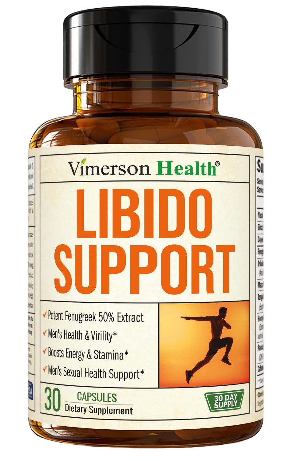 Libido Support For Men Testosterone Supplement for Men with Fenugreek, Maca Root, Tongkat Ali, Horny Goat Weed, Tribulus. Male Enhancing Supplement, Testosterone Support, Muscle Builder - 60 Capsules