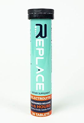 Replace - Sustained Release Electrolytes for Optimal Hydration - 30 Tablets - Zero Sugar Calories, Non-GMO, Vegan, Gluten Free - Muscle Recovery Energy - Endurance Products Co.