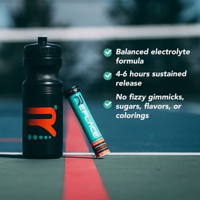Replace - Sustained Release Electrolytes for Optimal Hydration - 30 Tablets - Zero Sugar Calories, Non-GMO, Vegan, Gluten Free - Muscle Recovery Energy - Endurance Products Co.