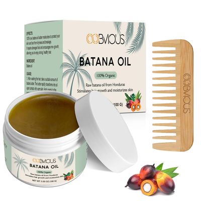 Batana Oil - Natural Hair Mask Moisturizer for Deep Hydration, Hair Growth Improved Texture - Non-Greasy with Elegant Coffee Scent (3.53 Oz)