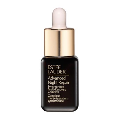 Este Lauder Advanced Night Repair Face Serum Synchronized Multi-Recovery Complex with Hyaluronic Acid Peptides Anti Aging Hydrating, Travel Size, 0.24 Fl Oz