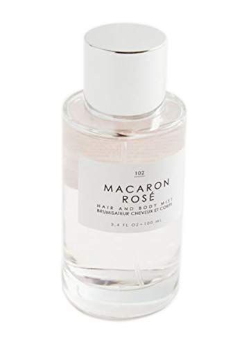 Gourmand Macaron Rose Hair Body Mist 3.4 Fl.Oz! Blend Of Eau De Rose, Turkish Delight And Sugarcane! Perfumed Hair Body Mist For All Day Long-Lasting Freshness! Choose Your Scent! (Macaron Rose)