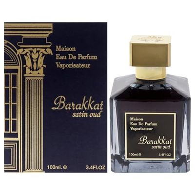 Youshah Perfumes Maison Barakkat Satin Oud by Fragrance World for Unisex - 3.4 oz EDP Spray