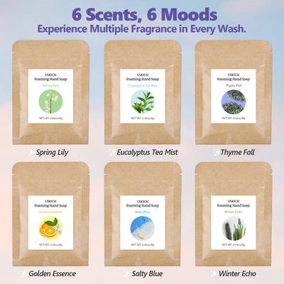 USKICH Foaming Hand Soap Tablet Refills -48Pack Eco Friendly Products Cleaning Supplies Variety Fragrance Soap Refills Tablets for Using With Foaming Hand Soap Dispenser (48 x 8 Fl oz bottles)