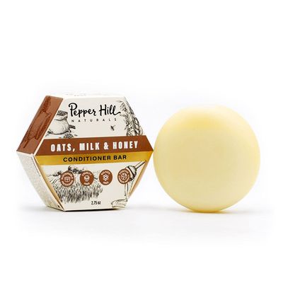 Pepper Hill Conditioner Bar - Oat Milk Honey (Fragrance Free) - Natural, Plant-Based, Cruelty-Free, Solid Shampoo for Sensitive Skin - Free of Sulfates, Plastics, Water, and Parabens