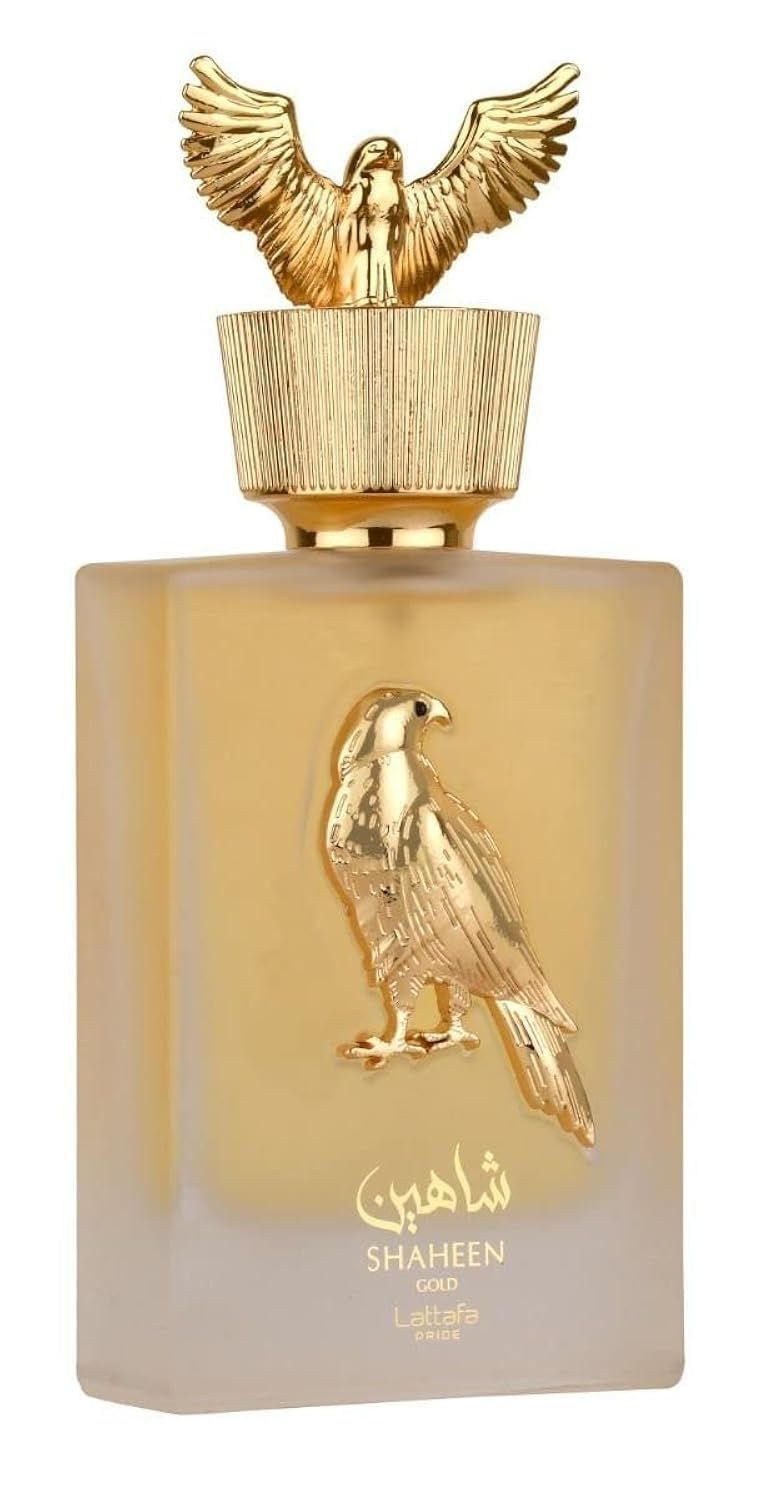 Lattafa Pride Shaheen Gold for Unisex Eau de Parfum Spray, 3.4 Ounce 100 Ml