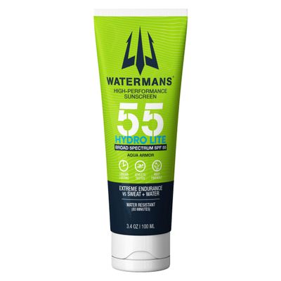 WATERMAN&#39;S Hyrdo Lite SPF 55 Broad Spectrum Reef Safe Sunscreen for Face and Body, Fragrance-Free, Oxybenzone Free - 3.4oz