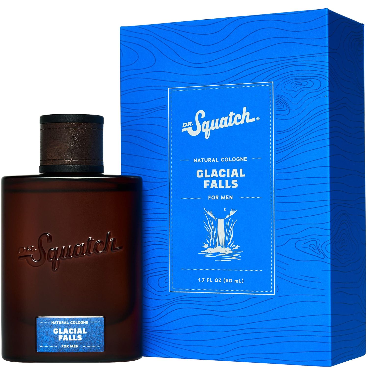Dr. Squatch Men&#39;s Cologne Glacial Falls - Natural Cologne made with sustainably-sourced ingredients - Manly fragrance of bergamot, clove, and cedar - Inspired by Fresh Falls Bar Soap