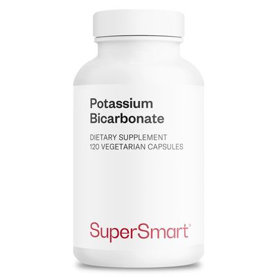 Supersmart Potassium Bicarbonate - Electrolyte Mineral - pH Acid-Base Balance - Potassium Supplement Non-GMO Gluten Free - 120 Vegetarian Capsules