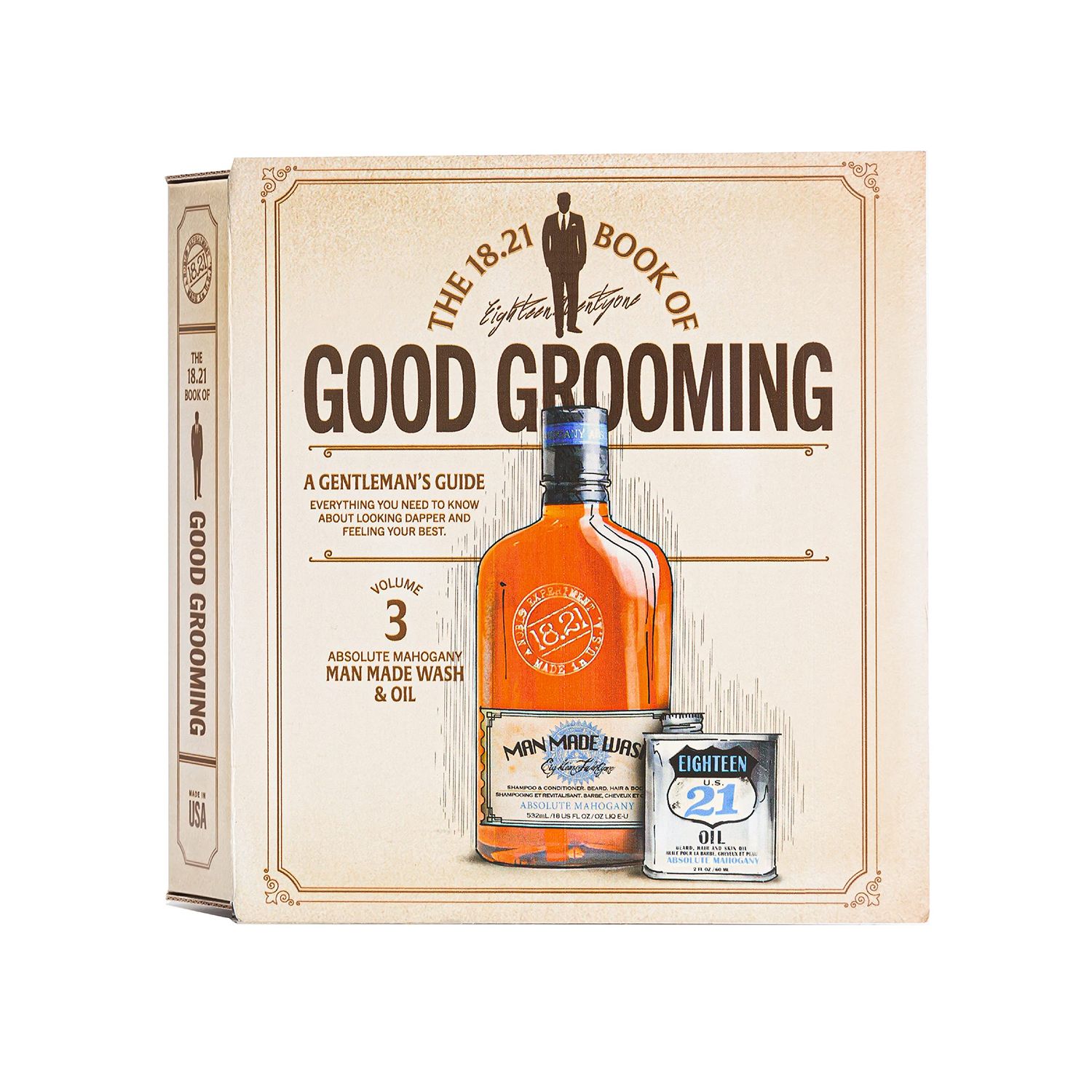 18.21 Man Made Men&#39;s Book of Good Grooming Gift Set Volume 3, 1 ct.