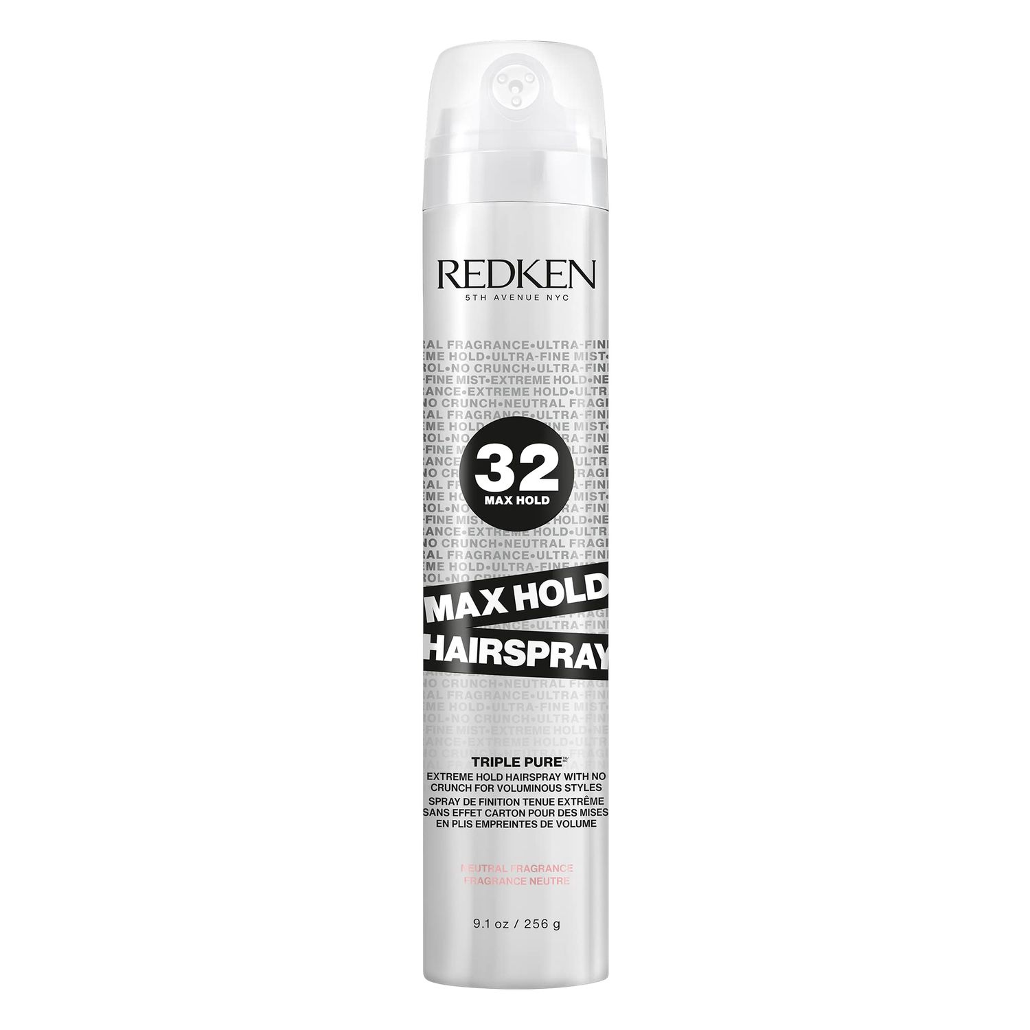 Redken Max Hold Neutral Hairspray 32 Extreme Maximum High Hold Hairspray Long-Lasting Lift Frizz Control For All Hair Types Neutral Fragrance