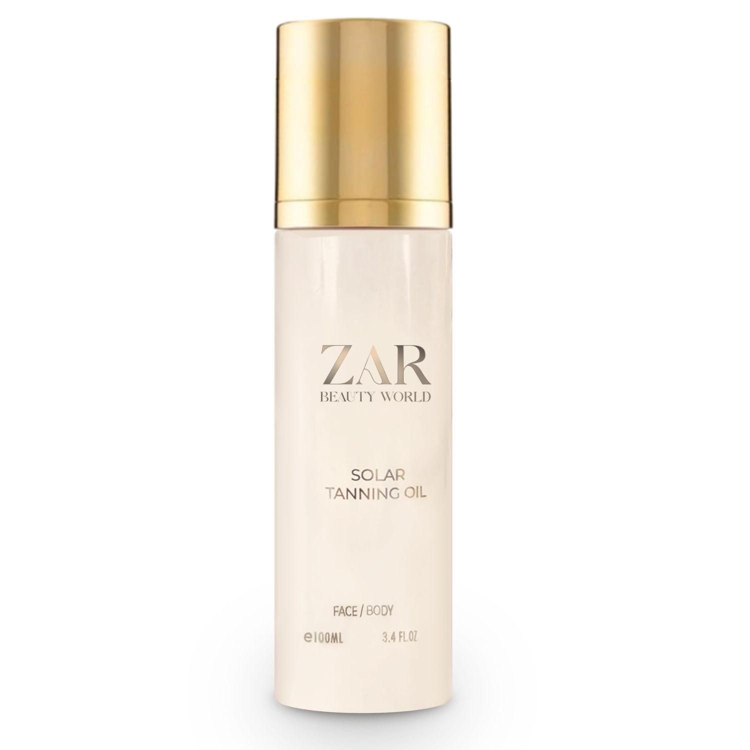 Zar Solar Tanning Oil Lightweight Transparent Oil with Floral Fragrance Best Tanning Oil for Fast Golden Tan Non-Greasy Hydrating Nourishes Protects Skin Perfect for Face Body - 100 ml