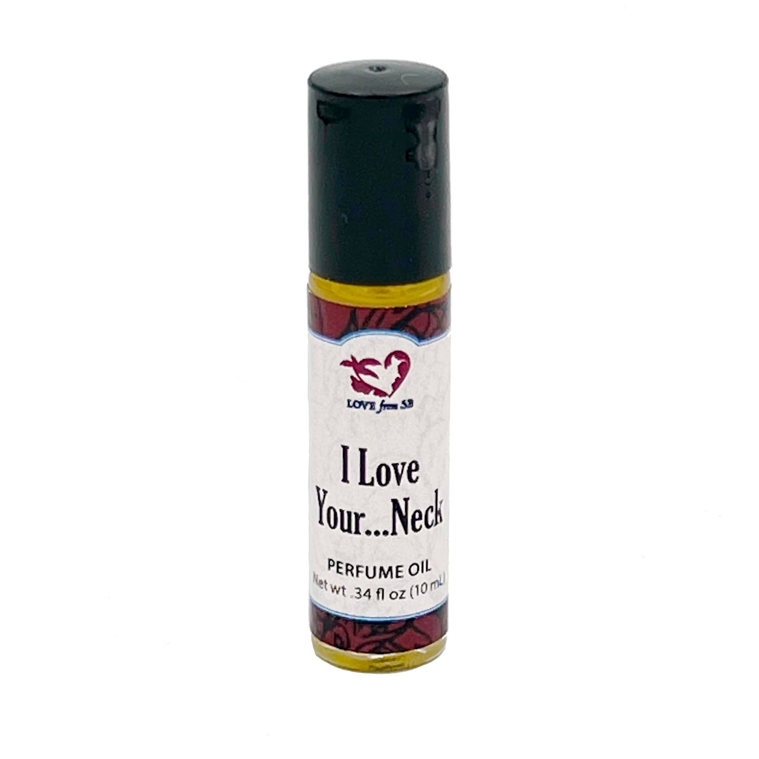I Love Your... Neck Perfume Oil .03 oz10 ml Roll On Bottle with Organic Jojoba Oil Made in Santa Barbara California (I Love Your... Neck)