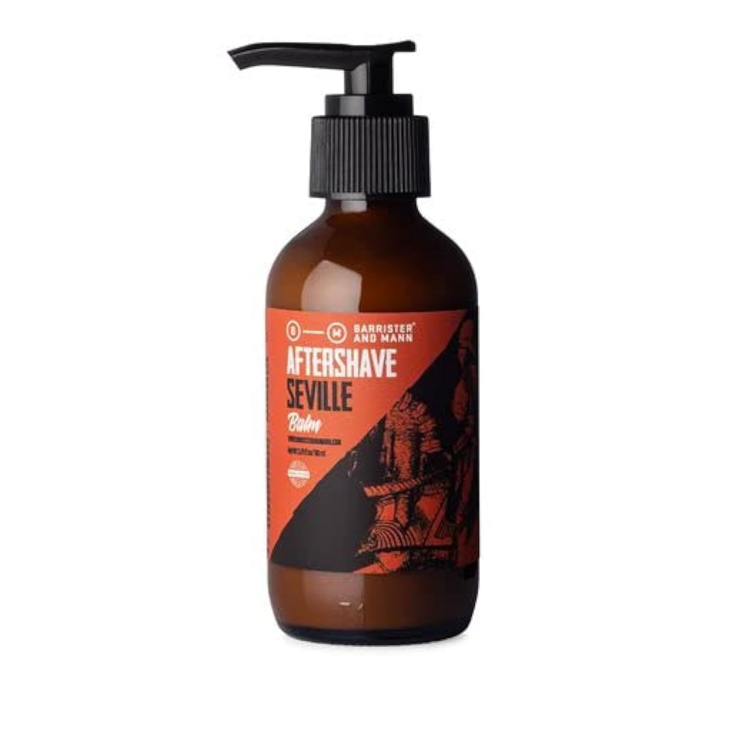 Barrister and Mann After Shave Balm for Men Premium Post Shave Face Moisturizer Soothes for Shaving Irritation, Razor Burn Jojoba Oil Notes of Lemon, Bergamot, Rosemary, Lavender 3.75 Oz (Seville)