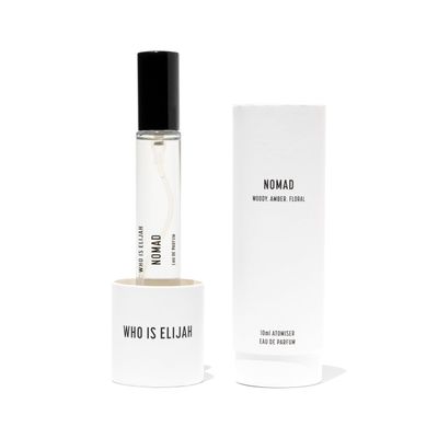 WHO IS ELIJAH Nomad Perfume, Unisex Eau de Parfum for Men Women, Warm Woody Fragrance with Notes of Egyptian Jasmine, Rose, Saffron, Cedar Musk, Gifts for Women Men, Unisex Cologne, 0.3 Fl Oz