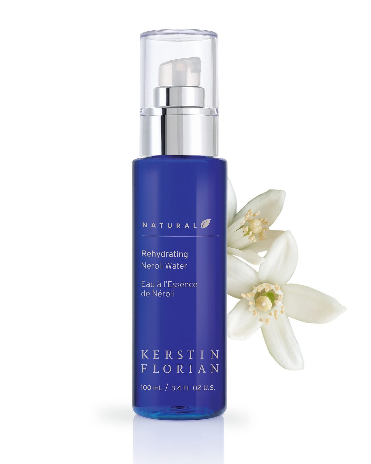 Kerstin Florian Neroli Water Face Mist Orange Blossom Aromatherapy Spray Hydrate Refresh Skin with Probiotics Peptides All Natural Vegan Cruelty Free (3.4 fl oz)