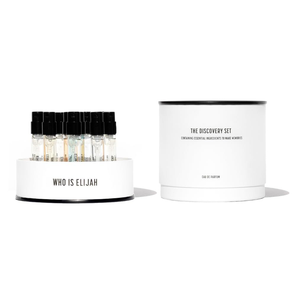 WHO IS ELIJAH The Discovery Set, Unisex Eau de Parfum for Men Women, Includes Signature Fragrances in 2ml Mini-Atomizers, Perfect Perfume Gifts For Women Men, Unisex Cologne (Discovery Set 11)
