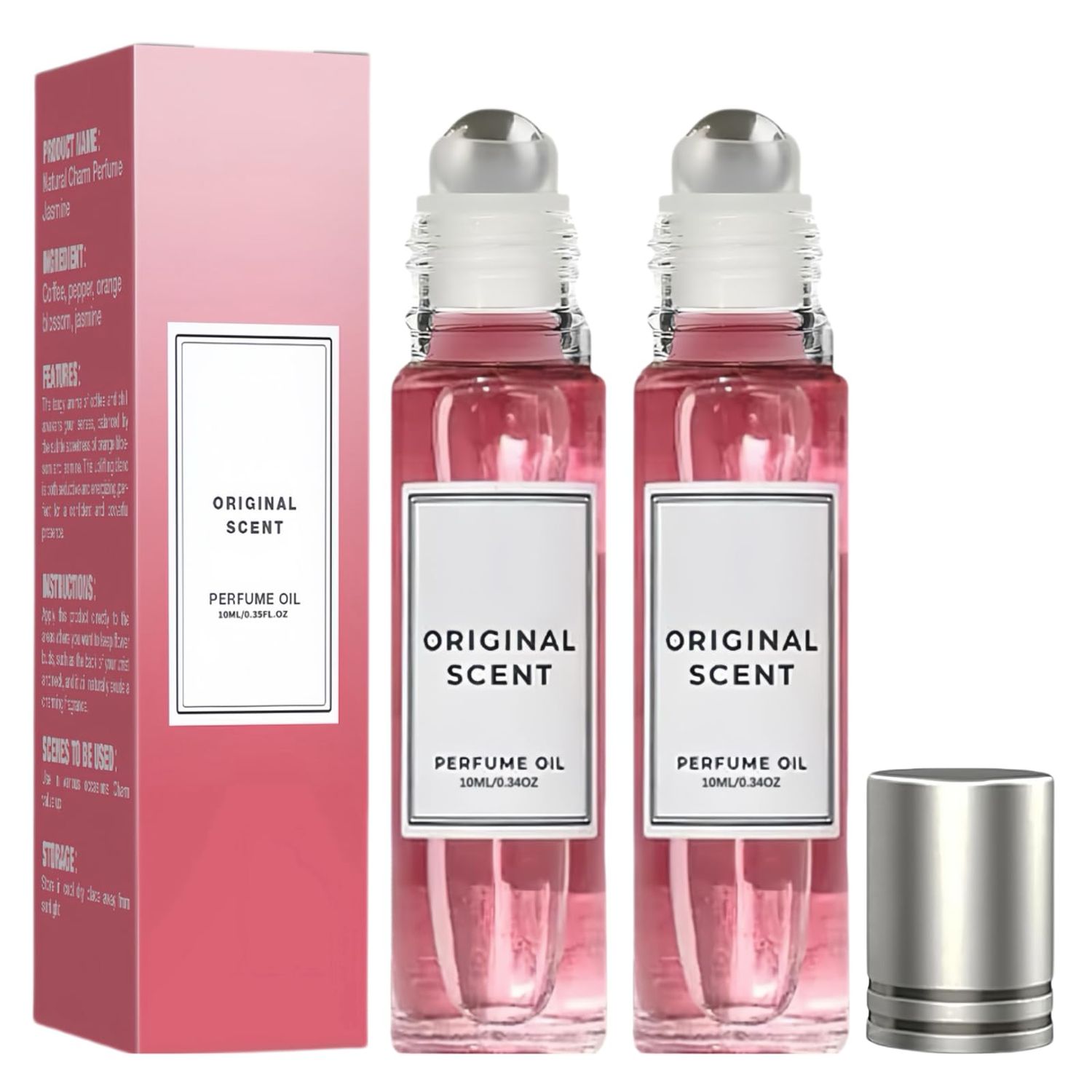 2Pcs Women Pheromone Perfume - Ferromont Perfume for Women, Portable Perfume Long Lasting Female, Roll On Perfume Phero Oil