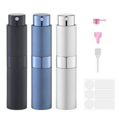 Fusupak Perfume Atomizer Travel Bottle Refillable Cologne Sprayer Portable for Men - Mini Spray Empty for Refill - 8ml Small Size Blue