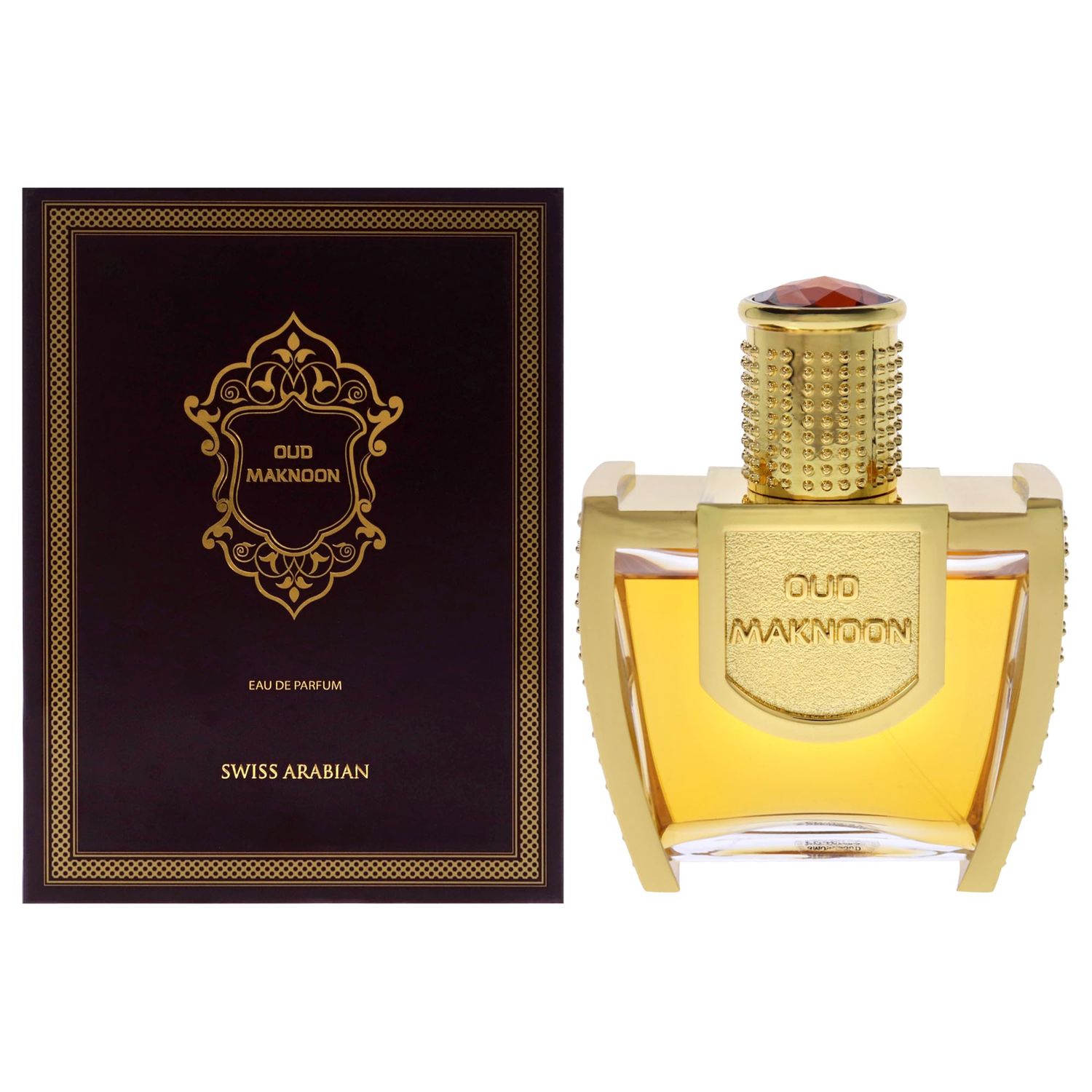 Swiss Arabian Oud Maknoon - Luxury Products From Dubai - Long Lasting, Addictive Personal EDP Spray Fragrance - Seductive Signature Aroma - 1.5 Oz