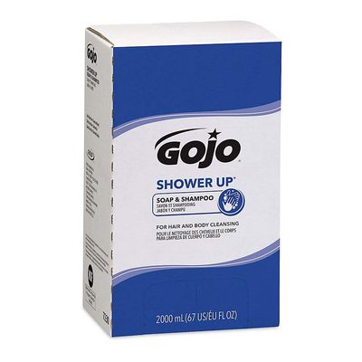 GOJO SHOWER UP Soap Shampoo, Clean Fragrance, 2000 mL SoapShampoo Refill PRO TDX Push-Style Dispenser (Pack of 4) - 7230-04