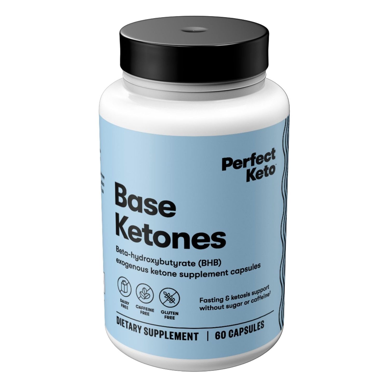 Perfect Keto Exogenous Ketones Capsules, Gluten Free BHB Salts Supplement for Ketosis Fasting, Electrolytes for Hydration, Caffeine Free Energy, Keto Diet, Focus Workout Support, 60 Count