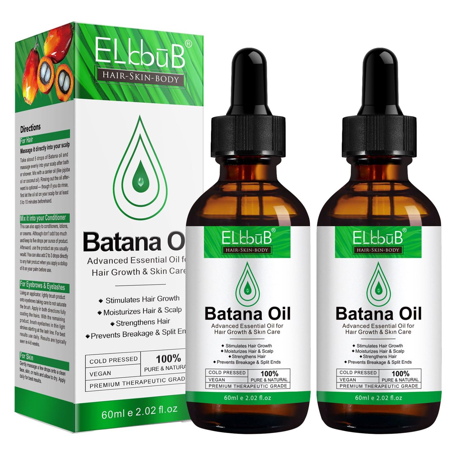 ReliCo Batana Oil for Hair Growth Dr Sebi Organic - 100 Raw Batana Oil from Honduras, Pure Natural Hair Growth Oil for Thickness, Hair Loss Treatments for Black Women Men