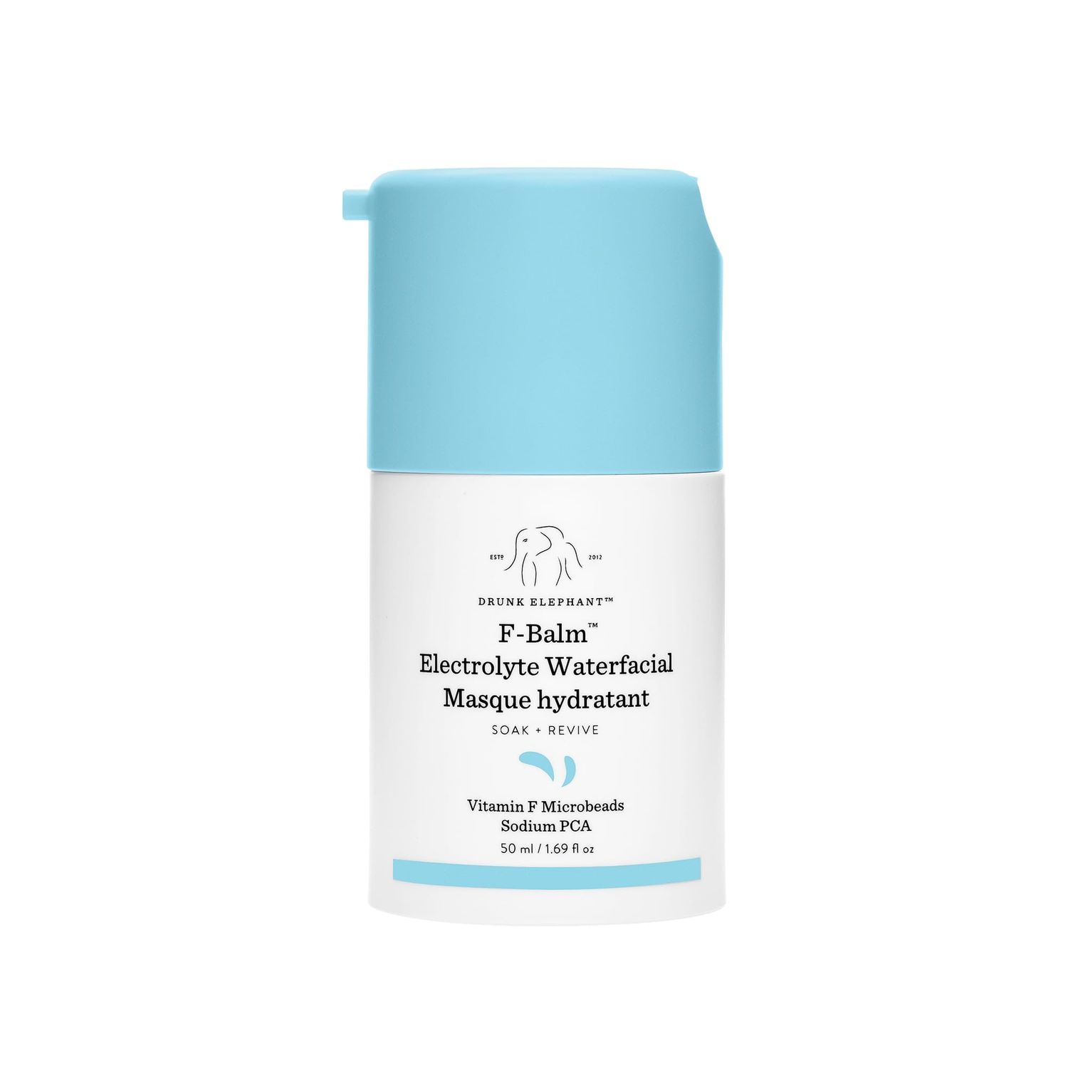 Drunk Elephant F-Balm Electrolyte Waterfacial - 50 ml1.69 fl oz - Deeply Hydrating Overnight Face Mask - Clean Clinical Skincare - Cruelty-Free - Free of Essential Oils, Silicones, and Fragrance