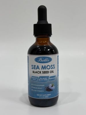 Sea Moss Liquid Drops with Burdock Root Bladderwrack, Elderberry, Irish Sea Moss with Vitamin CD3 for Immunity Booster, Digestive Health, Skin, Sugar-Free Original Flavor, 2 Fl Oz