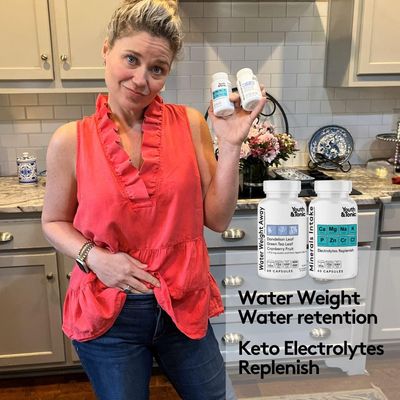 Water Weight Pills for Thin Waistline Belly Bloating Swelling Temporary Water Retention Electrolytes Replenish as Natural Diuretic Supplement for Woman Men - 120 Capsules by Youth Tonic